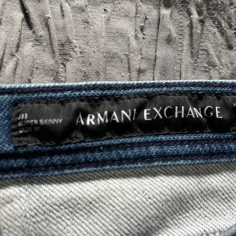 Armani Exchange Dark Blue J33 Super Skinny Jeans W31 - Picture 3 of 5